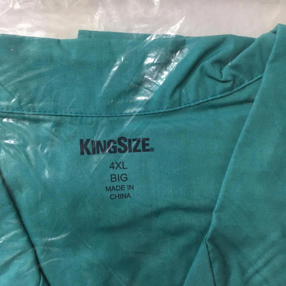 KINGSIZE Vintage Mens Big 4XL Collar Button Shirt NEW NIP XXXXL #4 - Picture 4 of 6